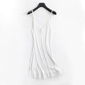 Women’s Luxury Satin Silk Lace Nightdress – V-Neck Sleeveless Sleepwear