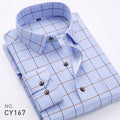 Men’s Slim Fit Printed Long Sleeve Dress Shirt – Korean Style Casual Fashion