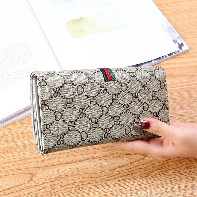 Long Wallet for WomenNew Fashion Simple Foldableing Multi-Functional Hand Wallet Card Holder Two-In-One Wallet